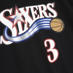 Mitchell & Ness T-Shirts & Tops-Name & Number Mesh Ss Hoodie Philadelphia 76Ers 2001 Allen Iverson