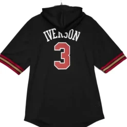 Mitchell & Ness T-Shirts & Tops-Name & Number Mesh Ss Hoodie Philadelphia 76Ers 2001 Allen Iverson