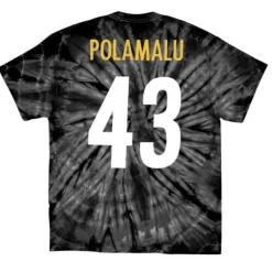 Mitchell & Ness T-Shirts & Tops-Name & Number Spider Tee Pittsburgh Steelers 2005 Troy Polamalu