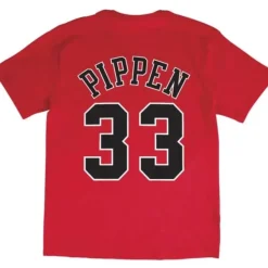 Mitchell & Ness T-Shirts & Tops-Name & Number Tee Chicago Bulls 1997-98 Scottie Pippen