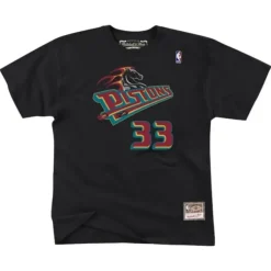 Mitchell & Ness T-Shirts & Tops-Name & Number Tee Detroit Pistons 1997-98 Grant Hill