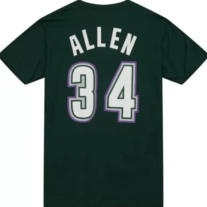 Mitchell & Ness T-Shirts & Tops-Name & Number Tee Milwaukee Bucks 1996-97 Ray Allen
