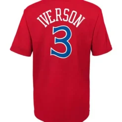 Mitchell & Ness Big Kids-Name & Number Tee Philadelphia 76Ers Allen Iverson