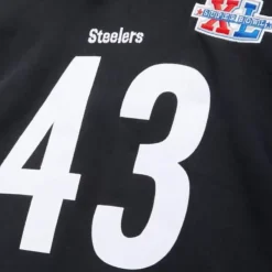 Mitchell & Ness Hoodies & Sweatshirts-Name And Number Fleece Hoodie Pittsburgh Steelers 2006 Troy Polamalu