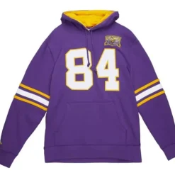 Mitchell & Ness Hoodies & Sweatshirts-Name And Number Fleece Hoodie Minnesota Vikings 2000 Randy Moss