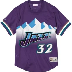 Mitchell & Ness T-Shirts & Tops-Name And Number Mesh Top Utah Jazz 1996-97 Karl Malone