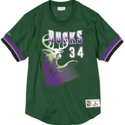 Mitchell & Ness T-Shirts & Tops-Name And Number Mesh Top Milwaukee Bucks 1996-97 Ray Allen