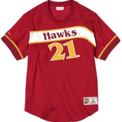 Mitchell & Ness T-Shirts & Tops-Name And Number Mesh Top Atlanta Hawks 1987-88 Dominique Wilkins