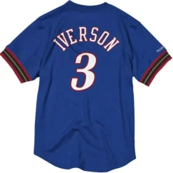 Mitchell & Ness T-Shirts & Tops-Name And Number Mesh Top Philadelphia 76Ers 2001-02 Allen Iverson