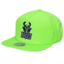 Mitchell & Ness Snapback-Neon Nylon Snapback Hwc Milwaukee Bucks