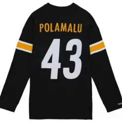 Mitchell & Ness T-Shirts & Tops-N&N Longsleeve Tee Pittsburgh Steelers 2005 Troy Polamalu