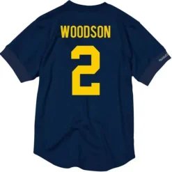 Mitchell & Ness Hoodies & Sweatshirts-N&N Mesh Crewneck University Of Michigan 1997 Charles Woodson