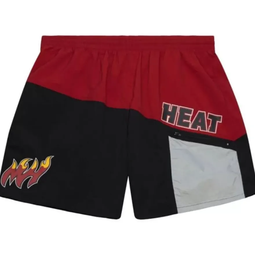 Mitchell & Ness Shorts-Nylon Utility Shorts Miami Heat