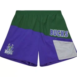 Mitchell & Ness Shorts-Nylon Utility Shorts Milwaukee Bucks