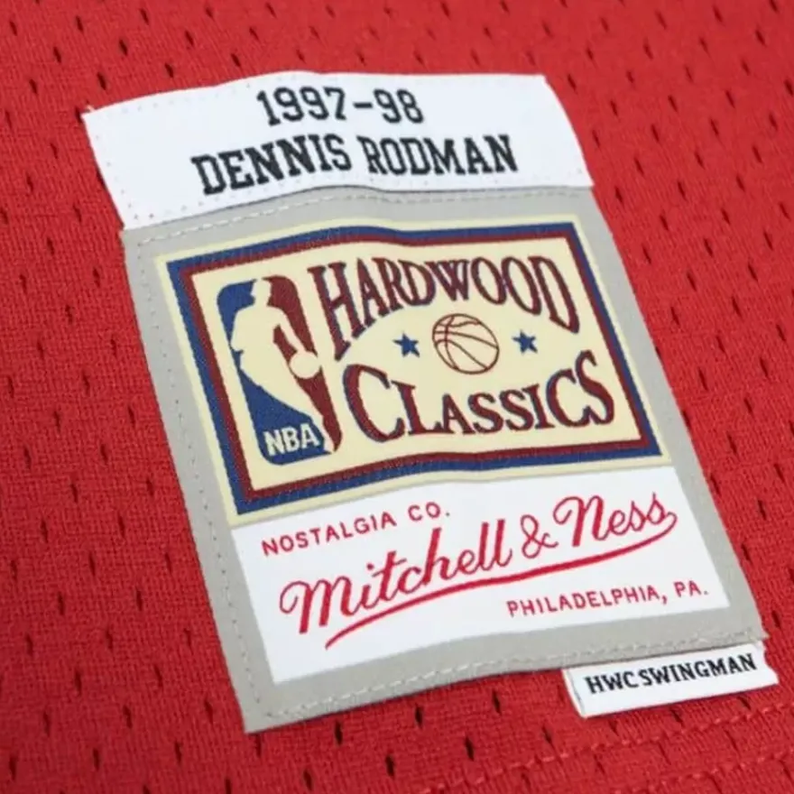 Mitchell & Ness Nba Swingman-Off Court Chenille Swingman Dennis Rodman Chicago Bulls 1997-98 Jersey