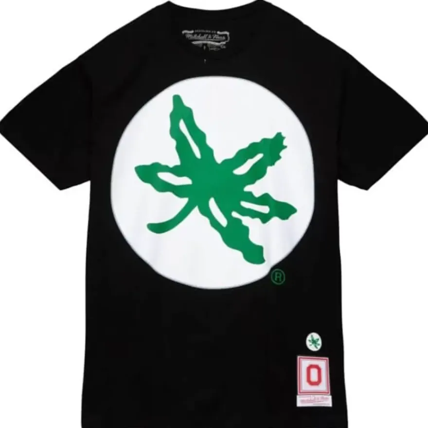 Mitchell & Ness T-Shirts & Tops-Oversize Buckeye Sticker Tee Ohio State