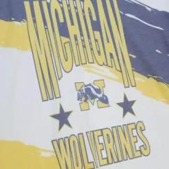 Mitchell & Ness T-Shirts & Tops-Paintbrush Sublimated S/S Tee University Of Michigan