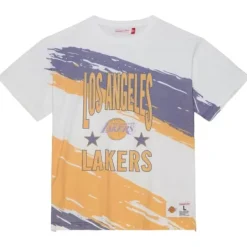 Mitchell & Ness T-Shirts & Tops-Paintbrush Sublimated Ss Tee Los Angeles Lakers
