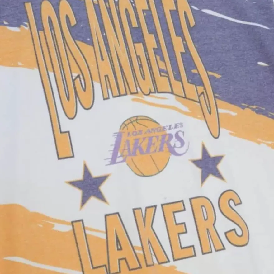 Mitchell & Ness T-Shirts & Tops-Paintbrush Sublimated Ss Tee Los Angeles Lakers