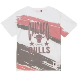 Mitchell & Ness T-Shirts & Tops-Paintbrush Sublimated Ss Tee Chicago Bulls