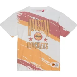 Mitchell & Ness T-Shirts & Tops-Paintbrush Sublimated Ss Tee Houston Rockets