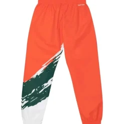 Mitchell & Ness Pants-Paintbrush Warmup Pant University Of Miami