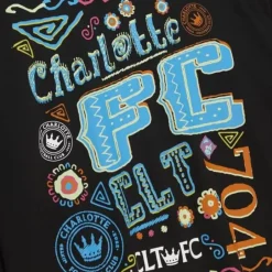 Mitchell & Ness T-Shirts & Tops-Papel Picado Ls Tee Charlotte Fc