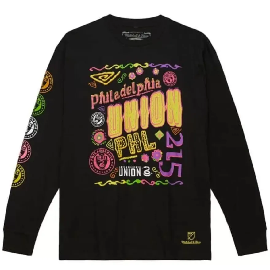 Mitchell & Ness T-Shirts & Tops-Papel Picado Ls Tee Philadelphia Union