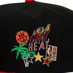 Mitchell & Ness Snapback-Patch Overload Snapback Hwc Miami Heat