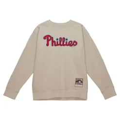 Mitchell & Ness Hoodies & Sweatshirts-Phillies Logo Crew Philadelphia Phillies