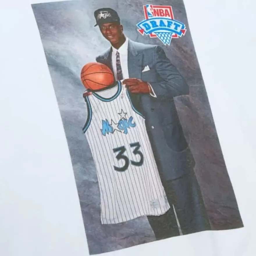 Mitchell & Ness T-Shirts & Tops-Photo Real Draft Day Tee Orlando Magic Shaquille O'Neal