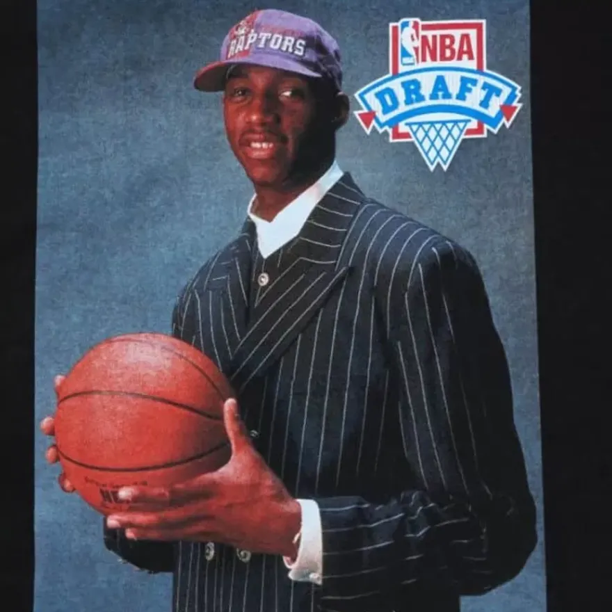 Mitchell & Ness T-Shirts & Tops-Photo Real Draft Day Tee Toronto Raptors Tracy Mcgrady