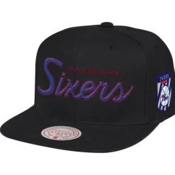 Mitchell & Ness Snapback-Pink Under Script Snapback Hwc Philadelphia 76Ers