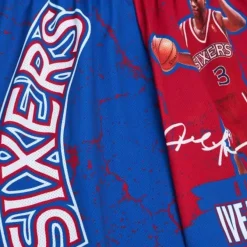 Mitchell & Ness Shorts-Player Burst Mesh Shorts Philadelphia 76Ers Allen Iverson