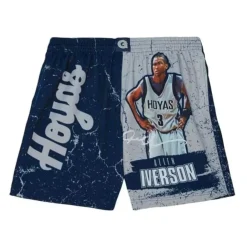 Mitchell & Ness Shorts-Player Burst Mesh Shorts Georgetown University Allen Iverson