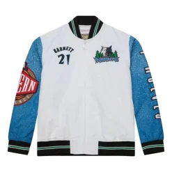 Mitchell & Ness Jackets & Outerwear-Player Burst Warm Up Jacket Minnesota Timberwolves Kevin Garnett