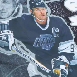 Mitchell & Ness Jackets & Outerwear-Player Burst Warm Up Jacket Los Angeles Kings Wayne Gretzky