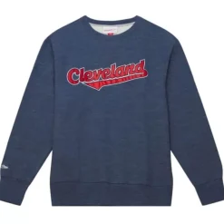 Mitchell & Ness Hoodies & Sweatshirts-Playoff Win 2.0 Crew Cleveland Indians