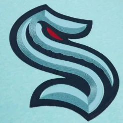 Mitchell & Ness Hoodies & Sweatshirts-Playoff Win 2.0 Crew Current Logo Seattle Kraken