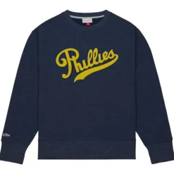 Mitchell & Ness Hoodies & Sweatshirts-Playoff Win 2.0 Crew Vintage Philadelphia Phillies