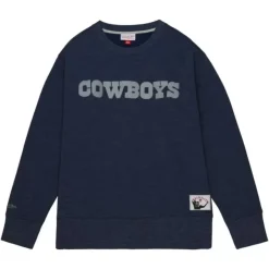 Mitchell & Ness Hoodies & Sweatshirts-Playoff Win 2.0 Crew Vintage Dallas Cowboys