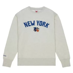 Mitchell & Ness Hoodies & Sweatshirts-Playoff Win 2.0 Crew Vintage New York Knicks