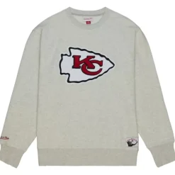 Mitchell & Ness Hoodies & Sweatshirts-Playoff Win 2.0 Crew Vintage Kansas City Chiefs