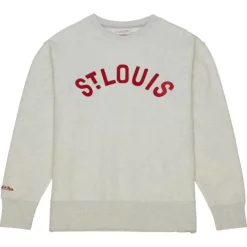 Mitchell & Ness Hoodies & Sweatshirts-Playoff Win 2.0 Crew Vintage St. Louis Cardinals