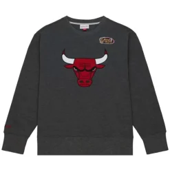 Mitchell & Ness Hoodies & Sweatshirts-Playoff Win 2.0 Crew Vintage Chicago Bulls