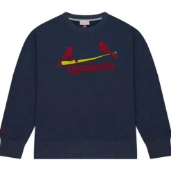Mitchell & Ness Hoodies & Sweatshirts-Playoff Win 2.0 Crew Vintage St. Louis Cardinals