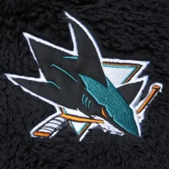 Mitchell & Ness Hoodies & Sweatshirts-Polar Fleece 1/4 Zip Pullover Hoodie Current Logo San Jose Sharks