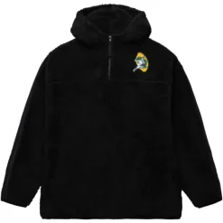 Mitchell & Ness Hoodies & Sweatshirts-Polar Fleece 1/4 Zip Pullover Hoodie Green Bay Packers
