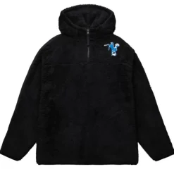 Mitchell & Ness Hoodies & Sweatshirts-Polar Fleece 1/4 Zip Pullover Hoodie Indianapolis Colts