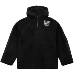 Mitchell & Ness Hoodies & Sweatshirts-Polar Fleece 1/4 Zip Pullover Hoodie Current Logo Los Angeles Kings